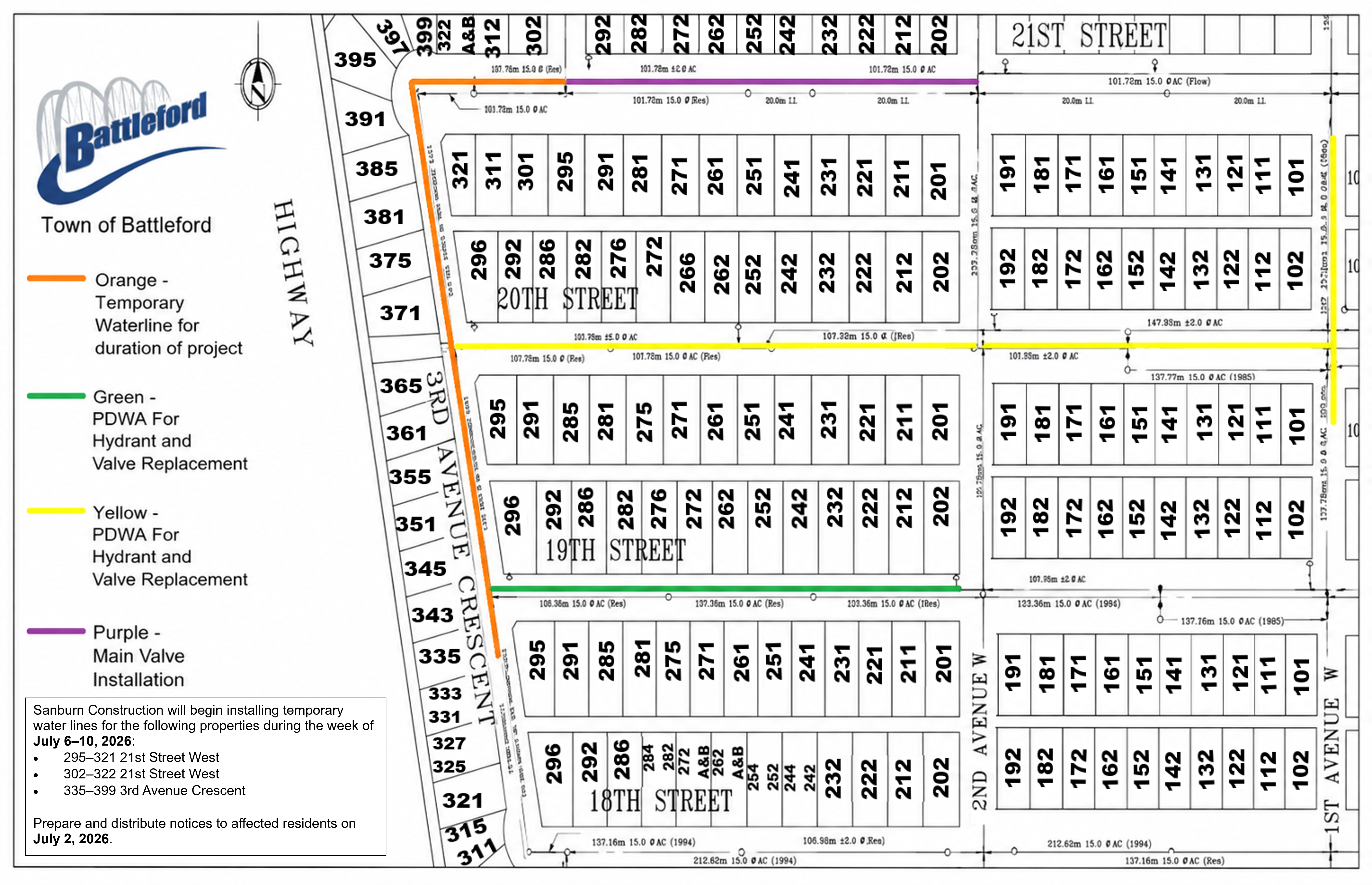 3rd Avenue Crescent Project Map